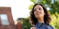 Yasmine Mustafa standing outside smiling. 