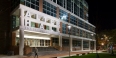 Temple University's Alter Hall at night.