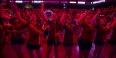 Members of the Diamond Marching Band cheering at Convocation.