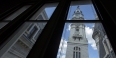 City Hall tower from an office window. 