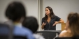 Naomi Rosenberg talking to a group of medical students.