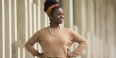 Nahla Ward standing and smiling on Temple's campus 