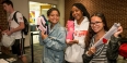 students bringing socks to be donated during SOCKtober Fest