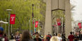 students at the Bell Tower
