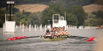 Temple crew team members row on the River Thames