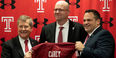 Rod Carey with President Richard Englert and Director of Athletics Pat Kraft