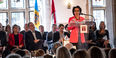 Provost JoAnne A. Epps at a podium