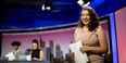 Image of students inside the TUTV studio.