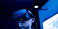 a student using a virtual reality headset