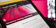 A tablet device on Temple's return to campus website. 