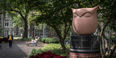 An Owl sculpture on Main Campus.