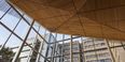 Inside the new atrium in Anderson Hall. 