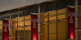 Image of a building with Temple flags.