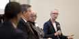 Jennifer Griffin and others speak at a Chamber of Commerce forum. 