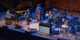 Image of Kenny Garrett’s band performing at the Temple Performing Arts Center.