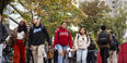 Campus stock scene of students.