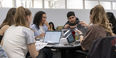 Students working together in the TECH Center