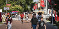 Students walking on campus 