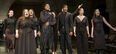 The cast of The Beggar's Trio on stage
