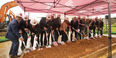 Temple leaders and local dignitaries break ground