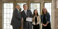 Representatives from Temple receiving the PA CARES designation