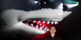 Michael Klein in the jaws of a shark 