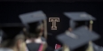 Students wearing caps and gowns