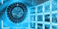 image of computer screens and globe