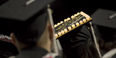 a view of graduates with caps decorated