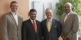 Harith Wickrema with STHM Dean M. Moshe Porat and other school officials.