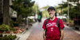 Brian Mengini standing along Liacouras Walk