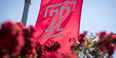 Temple flag with flowers