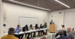 Image of Temple faculty at Wednesday's Grand Challenges event.