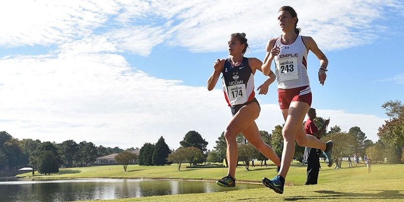 Fernandez racing to a win in the American Athletic Conference championship.