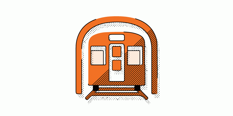 An illustration of a subway car.