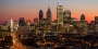 the Philadelphia skyline at night.
