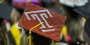 A graduation cap decorated to show the Temple "T." 
