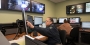 A woman working in the new dispatch center. 