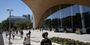 students walking in front of Charles Library