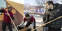 Students volunteering on Martin Luther King Jr. Day.
