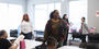 Image of a community health worker at Temple’s breast cancer awareness event.