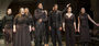 The cast of The Beggar's Trio on stage