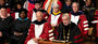 President Fry speaking at podium during Investiture