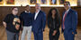 Philanthropist Brook J. Lenfest, Temple Vice President of Enrollment and Student Success Jose Aviles and three students who received scholarships are pictured.