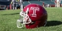 Temple football helmet featuring the Temple T