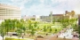 A rendering of the proposed quad on Temple’s Main Campus.