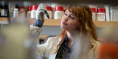Emily Kight in the lab
