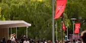 students on campus