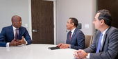 President Wingard and Provost Mandel meeting with Superintendent Watlington