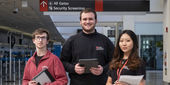 Image of STHM students in the Philadelphia International Airport.